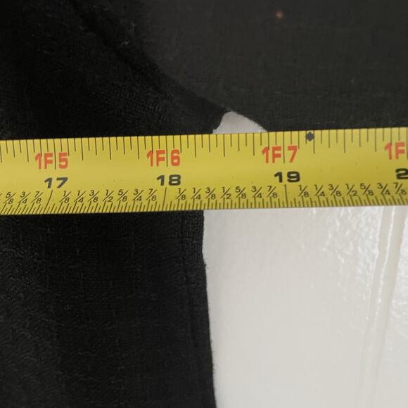 NWT Toofan Black Button Front Midi Shirt Dress Linen Long Sleeve Minimalist S - Picture 9 of 9